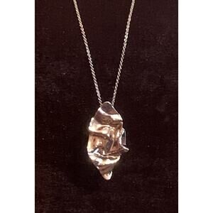 Alexis Bittar Silver Astoria Nova Crumpled Pendant Necklace